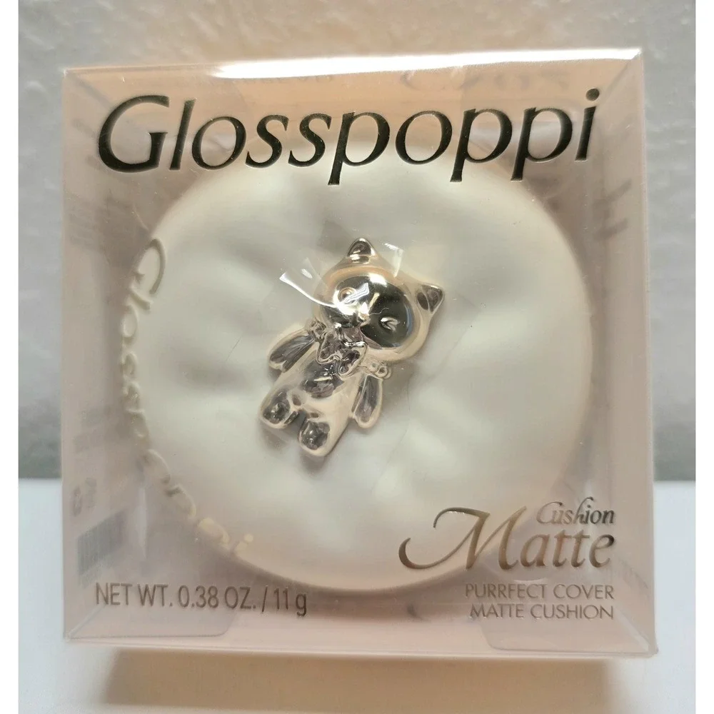 Glosspoppi Purrfect Cover Matte Cushion Powder Foundation C01 .38oz Gingerbread